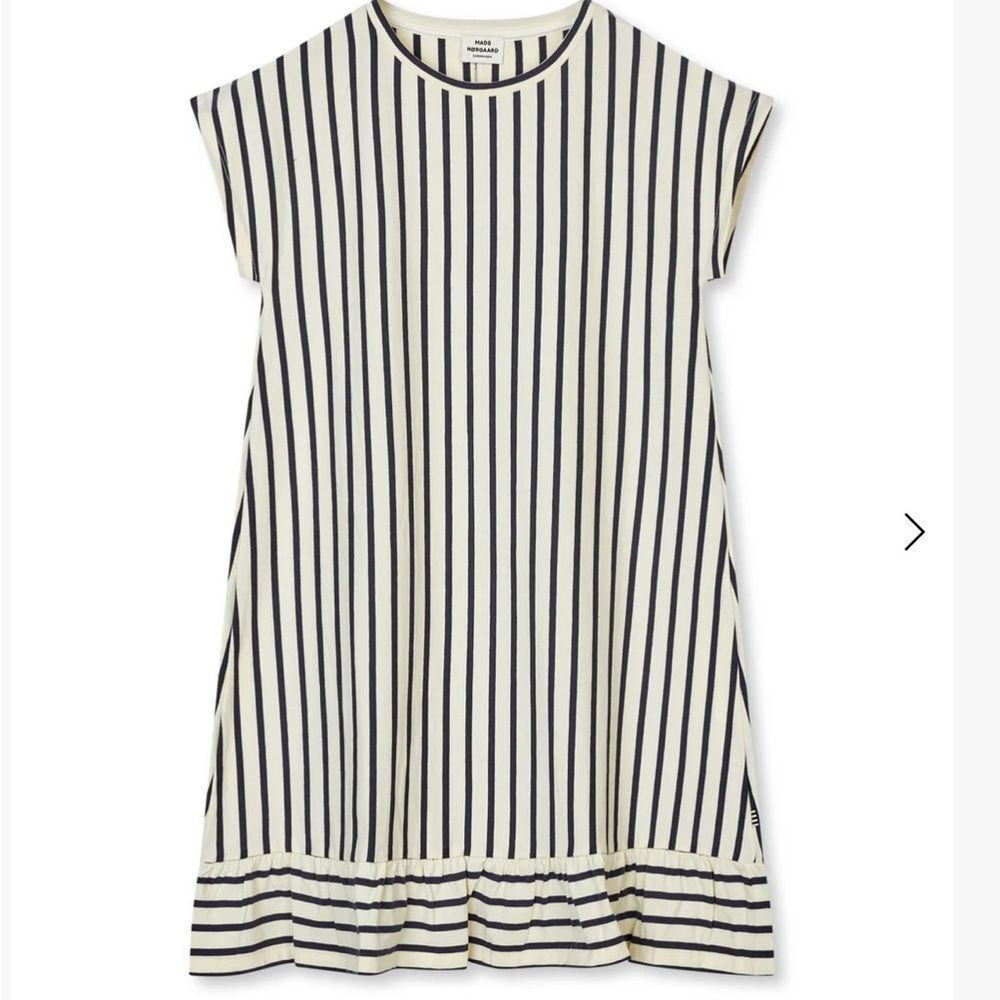 NWT Mads Norgaard Soft Single Dreamina Striped Dress Girls Size 8Y